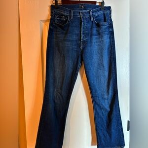 MOTHER Dark Blue Tripper Straight Jeans